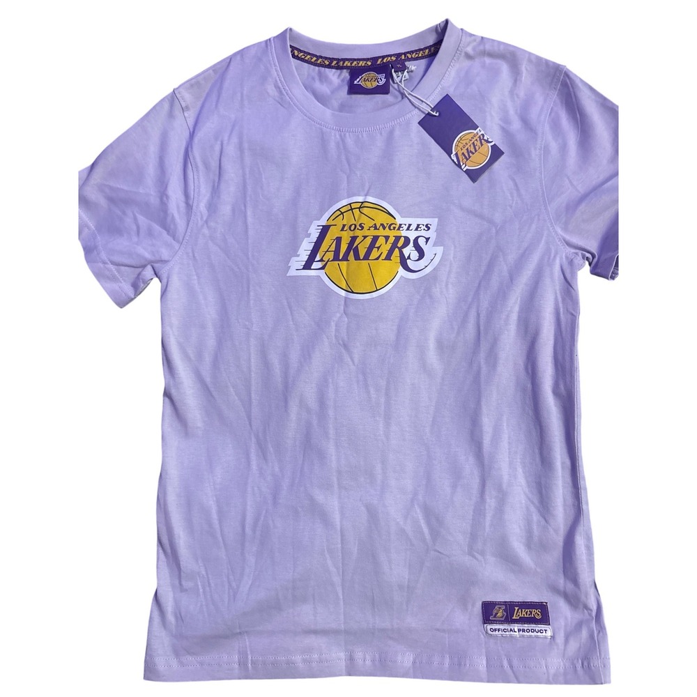 NEW Los Angeles‎ Lakers NBA Girls Purple Logo T-Shirt Size YL